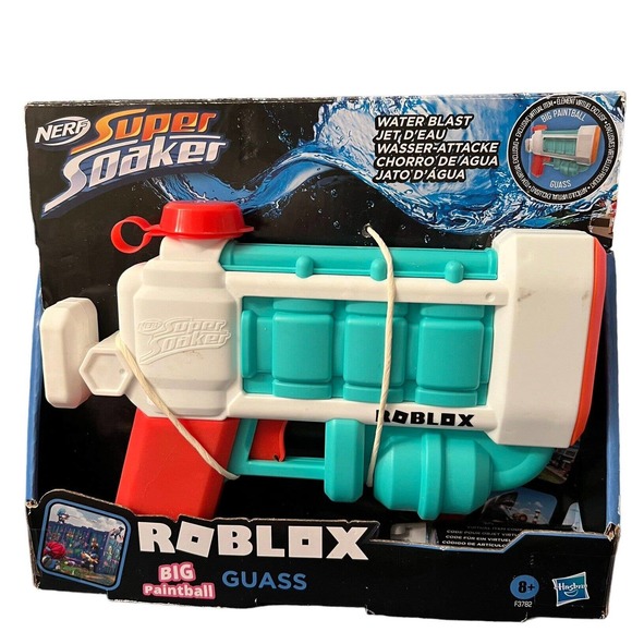 Hasbro Lot Of 2 NERF Super Soaker Roblox BIG Paintball Guass Water Blaster - Picture 5 of 10